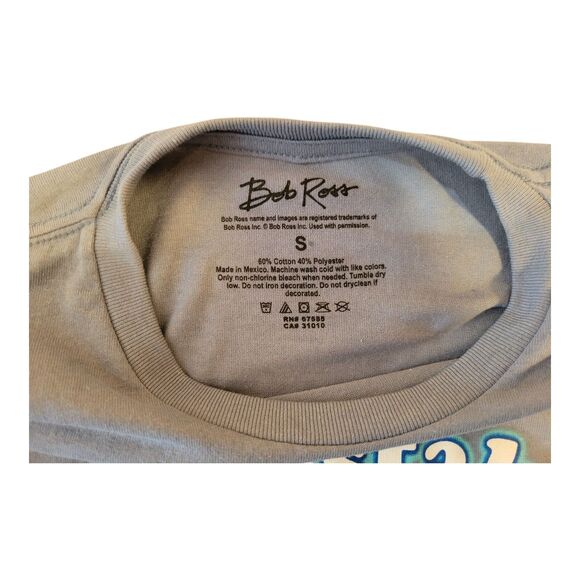 Bob Ross Graphic T-Shirt Men’s Size Small "Happy Accidents" - Picture 3 of 3